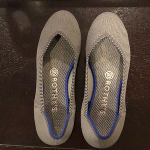 Charcoal Rothys Flat with Orange Sole